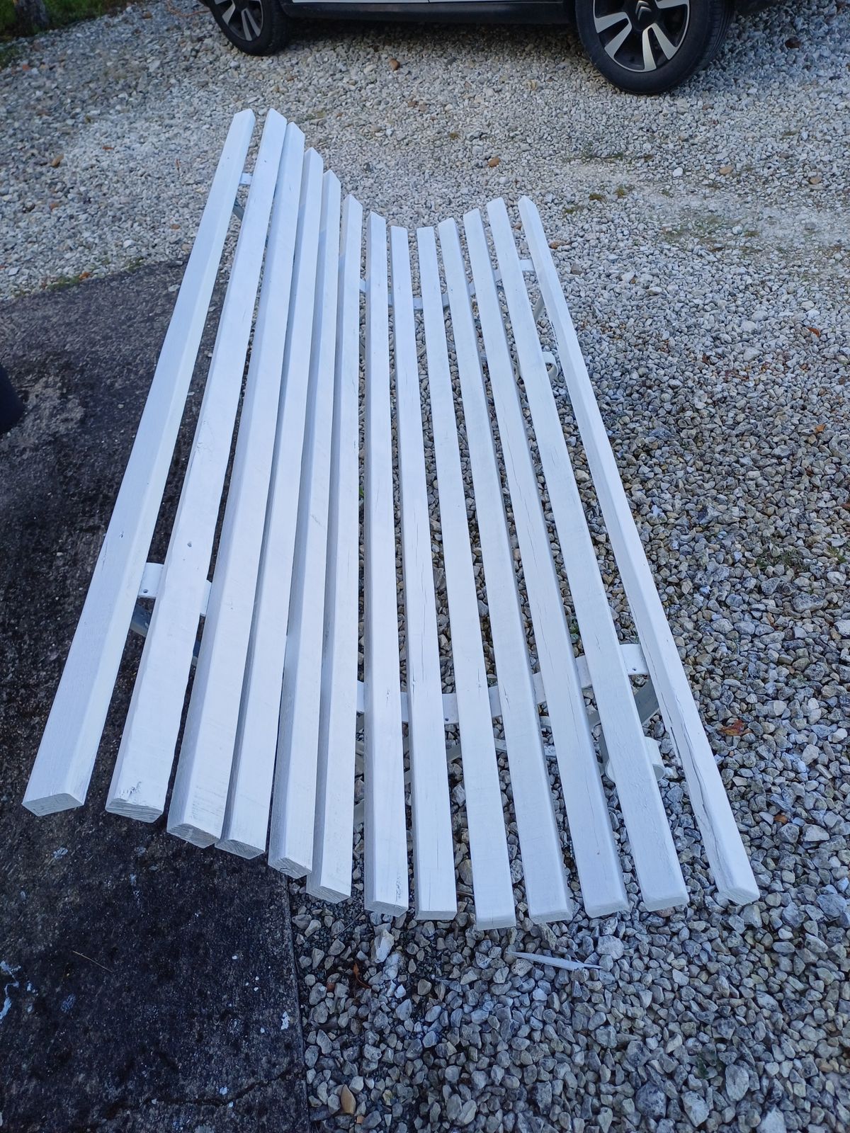 Wrought Iron And Wood Bench From The 60s photo Furniture