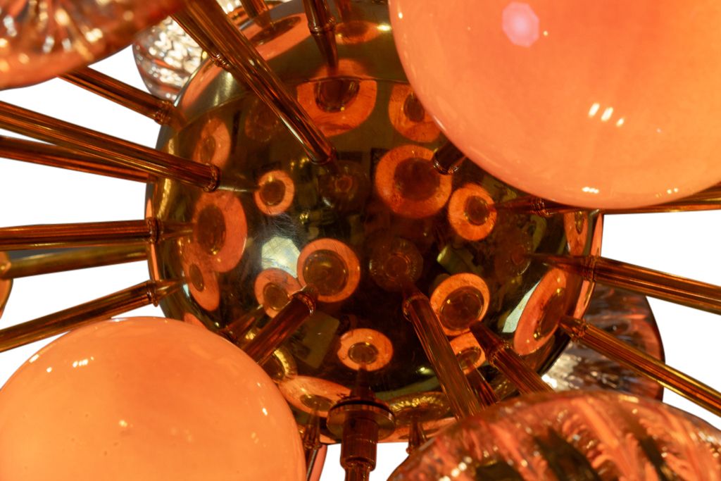 Large Sputnik Style Chandelier In Murano Glass. Contemporary Work. Ls57993856t photo vinterior