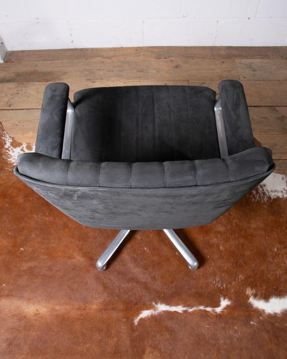 Vintage Leather Osvaldo Borsani Office Desk Chair 1970s photo 950.0