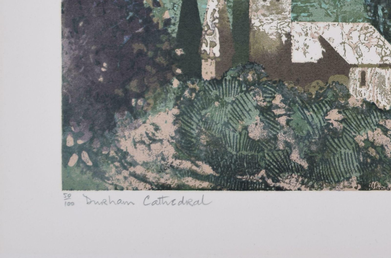 Norman Wade Durham Cathedral Silkscreen Print By Norman Wade 1972 photo for sale