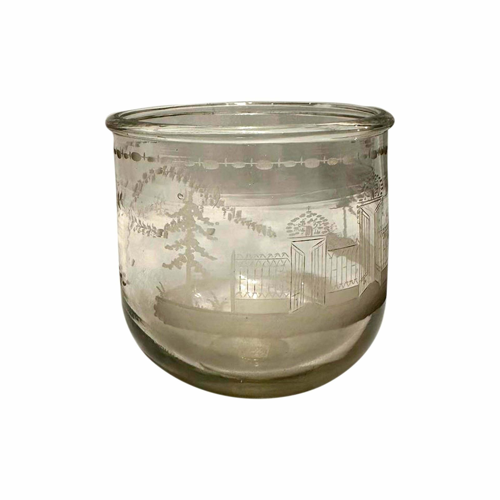 Handcrafted Engraved Crystal Vase By "La Granja", Spain, 18th Century. photo Home Decor