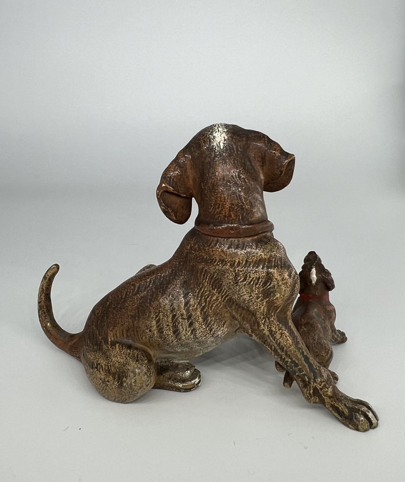 Franz Bergman Dog And Puppies Cold Painted Bronze photo buy