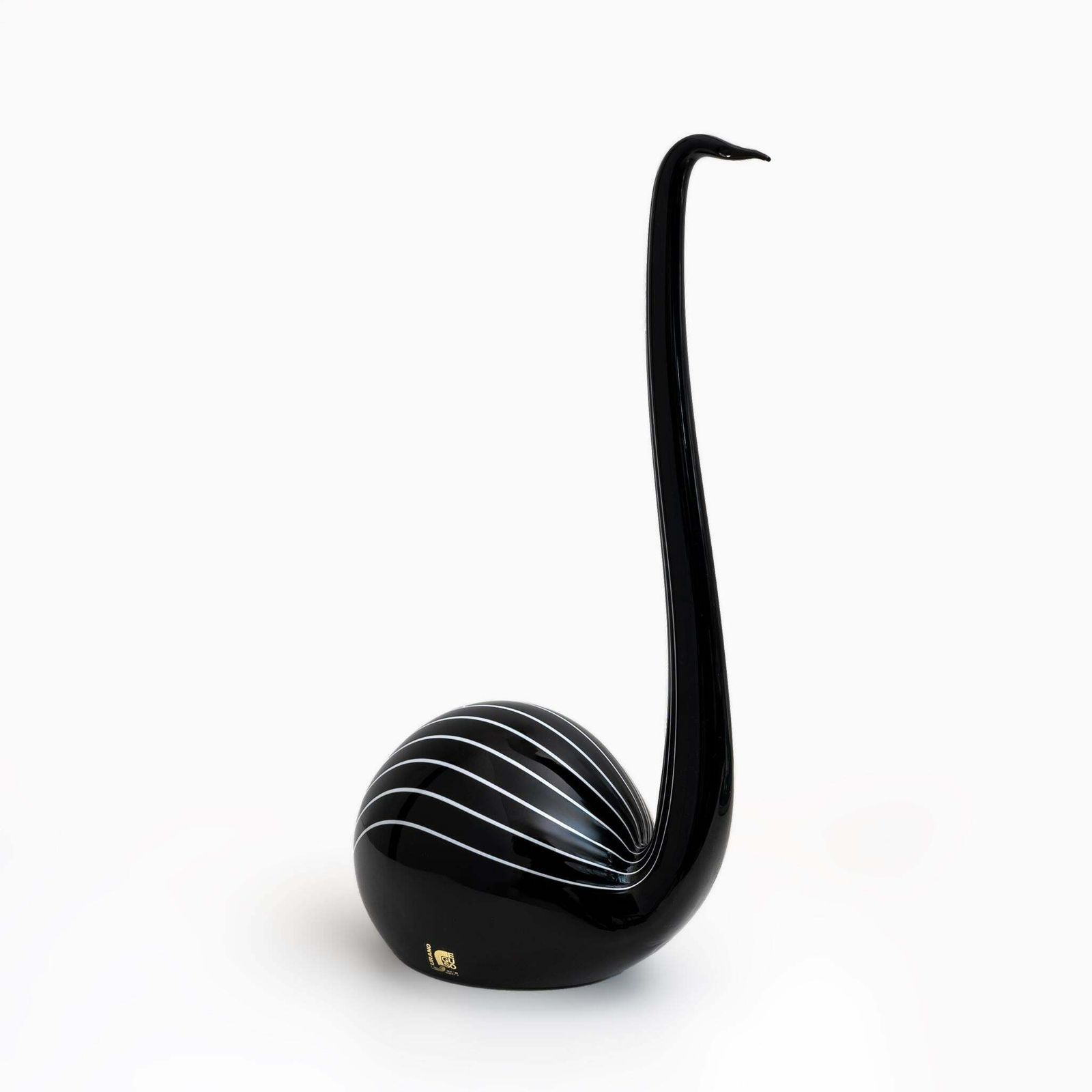 Murano Glass Sculpture "Black Swan", Designed By Livio Seguso. Italy, 1980s photo furniture