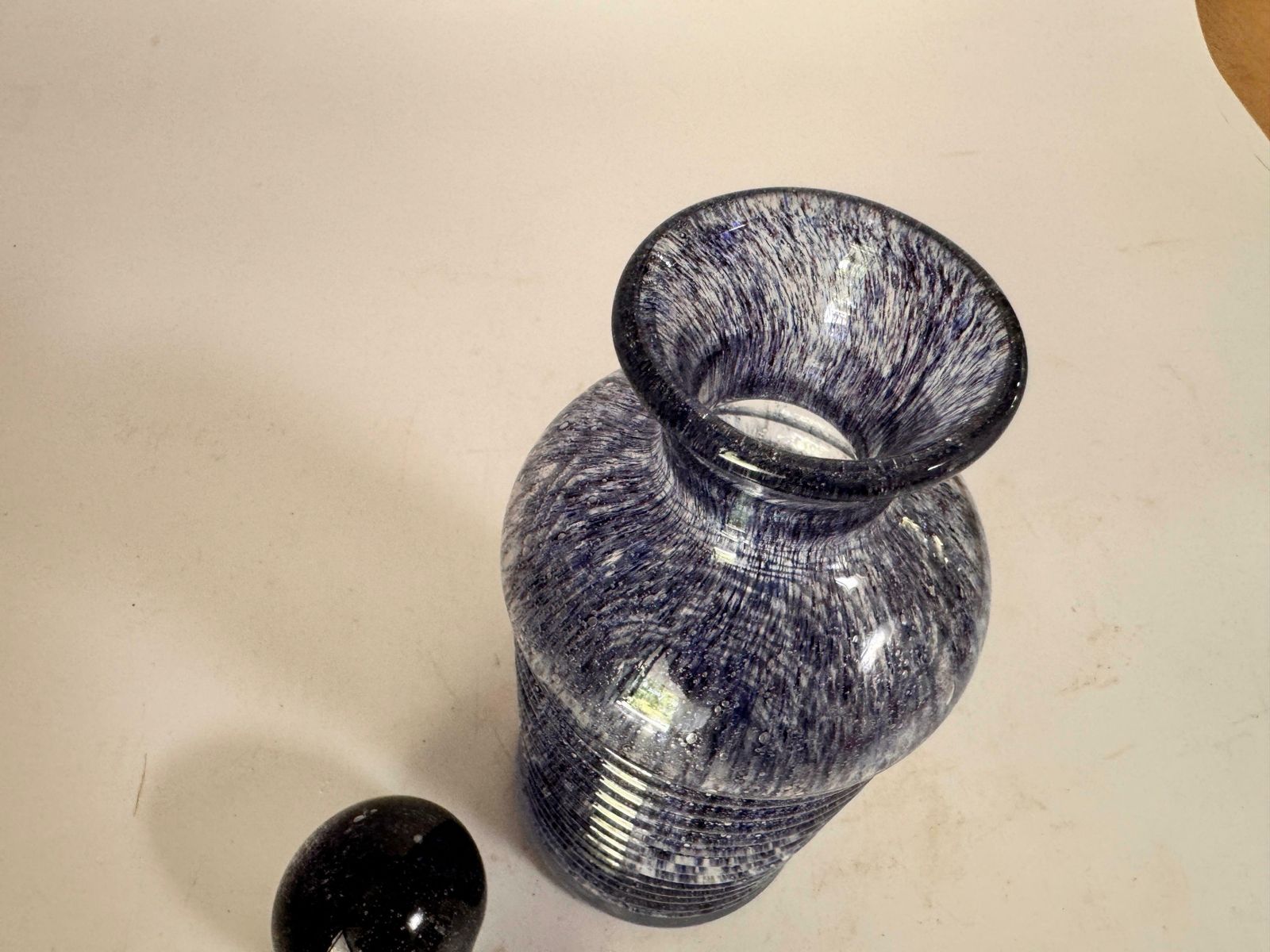 Biot  Art Glass Bootle Purple Color France 1960 photo buy
