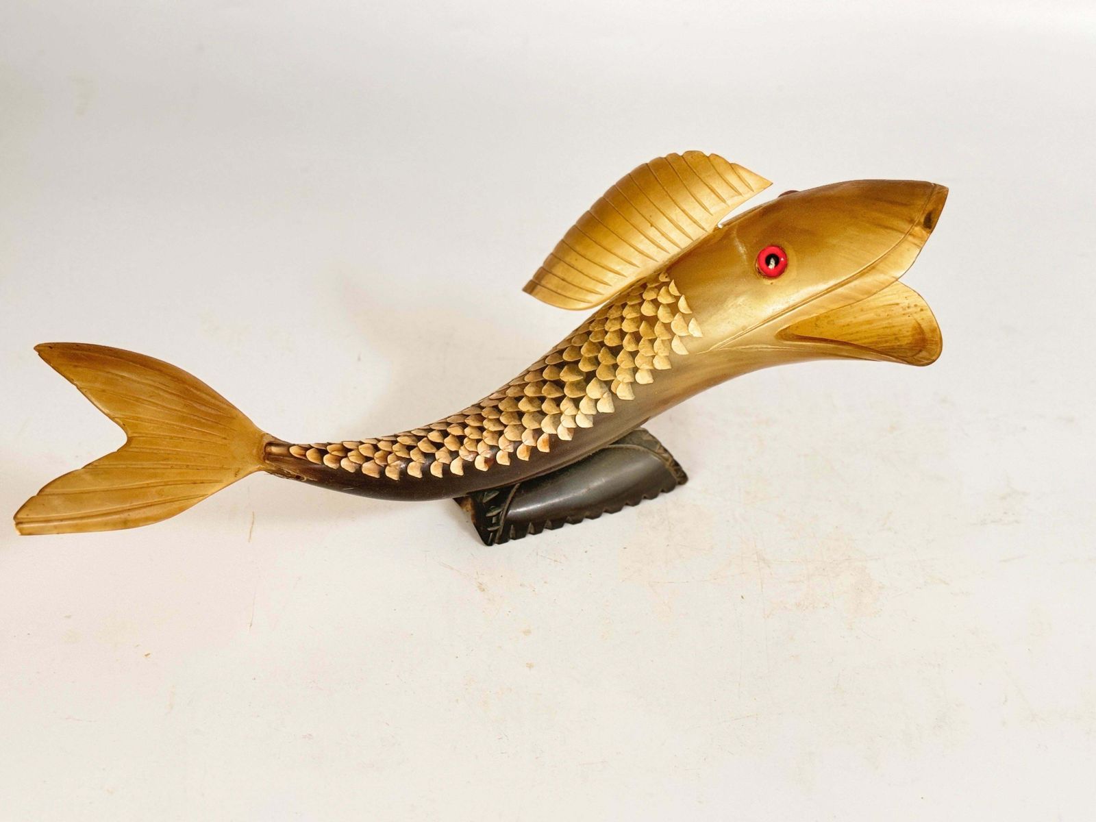Horn Sculpture Representing A Fish Mid Century  France 20th Century photo vintage
