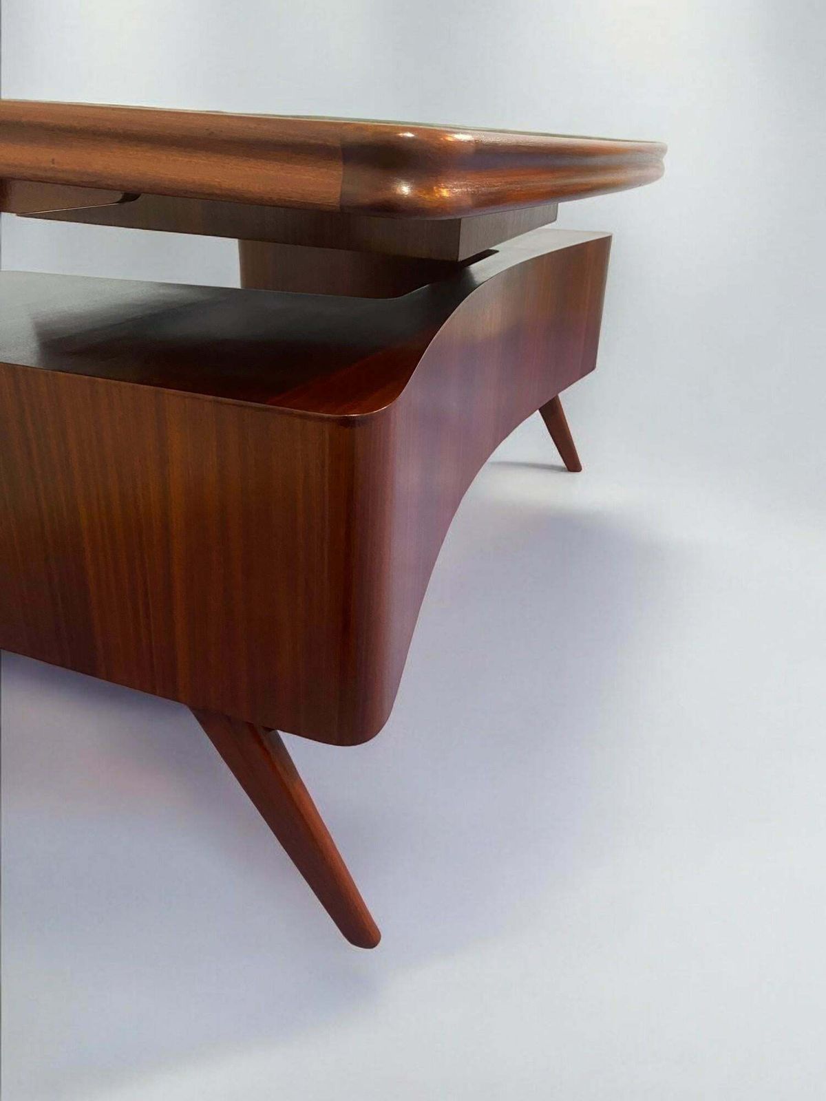 Italian Mid Century Executive Desk Designed By Vittorio Dassi In 1950s photo vinterior