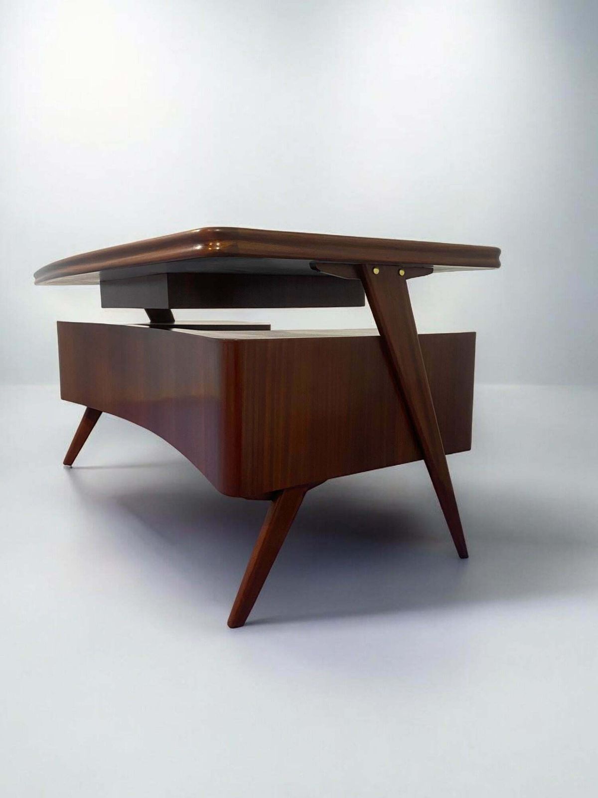 photo for sale Italian Mid Century Executive Desk Designed By Vittorio Dassi In 1950s