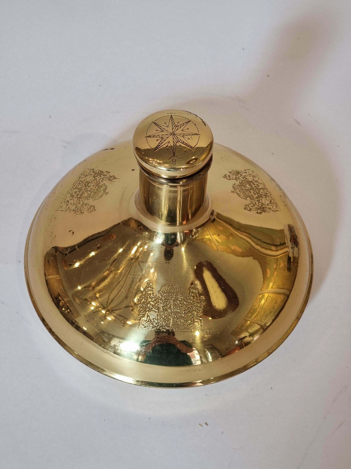 `Captain's Decanter/ Kaptens Karaff`, Made By Norrsken Metall, Sweden Late 1900s photo vintage