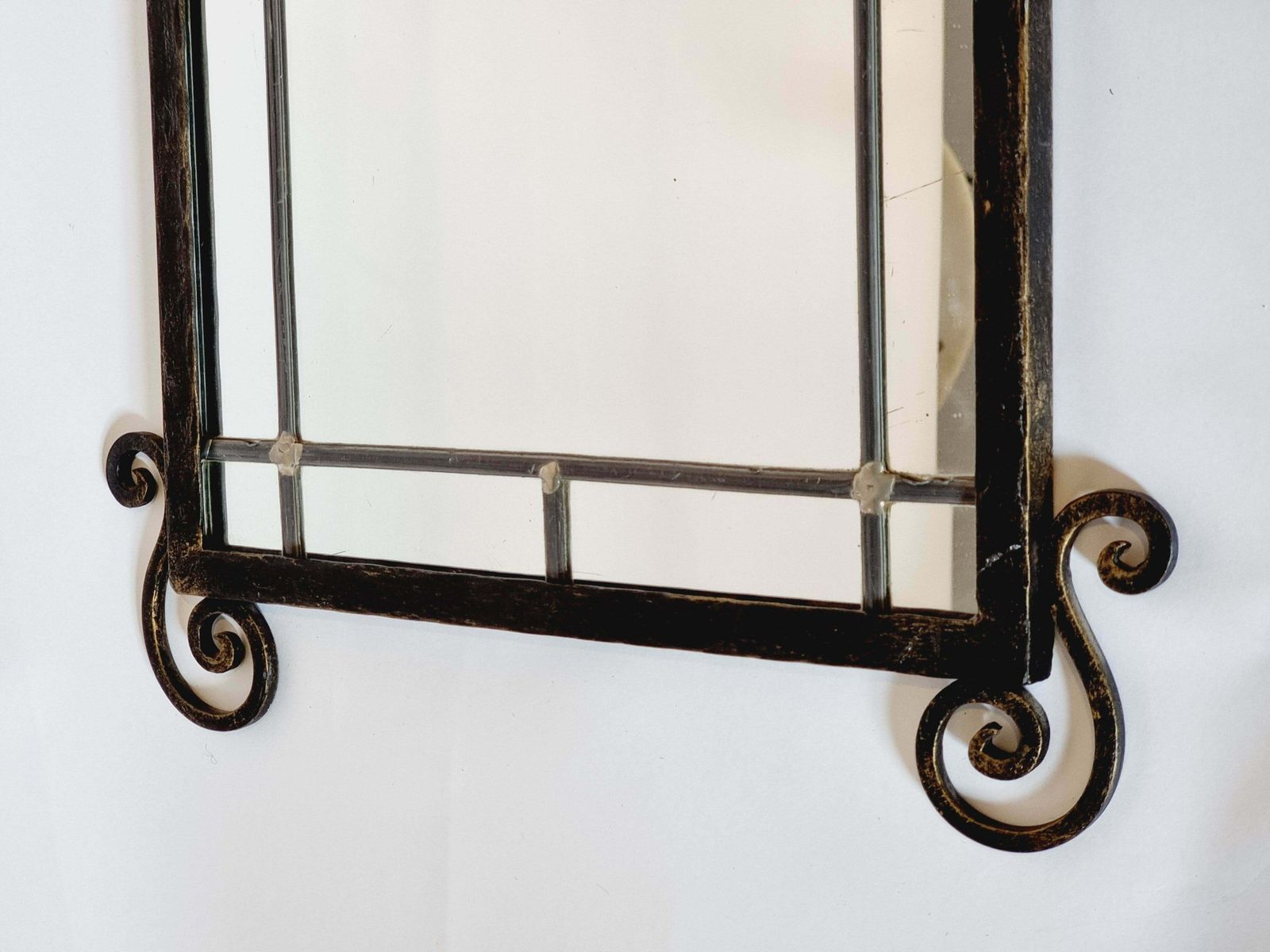 Wall Mirror, Cast Iron Swedish Grace 1930/40s photo for sale