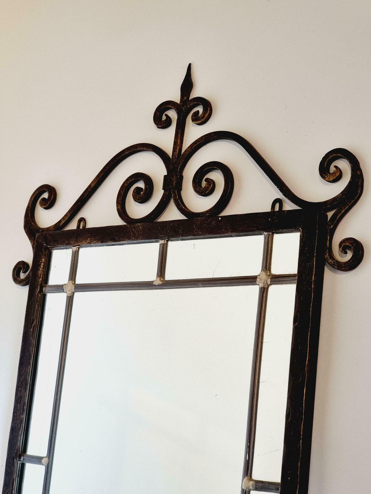 Wall Mirror, Cast Iron Swedish Grace 1930/40s photo Home Decor