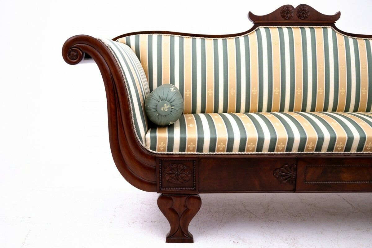 photo furniture Biedermeier Sofa, Northern Europe, Circa 1860. After Renovation