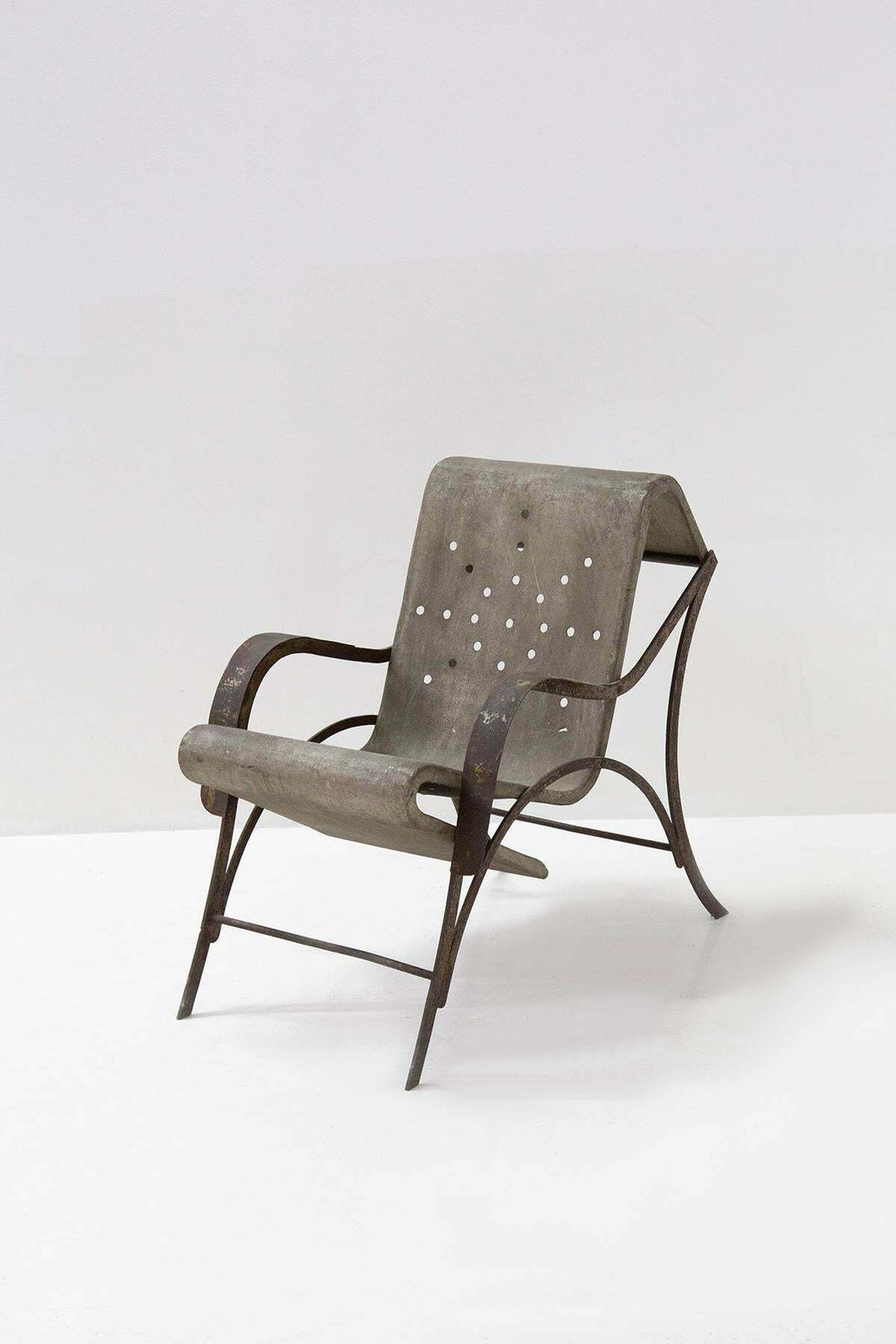 Prototype Of An Aluminum Armchair By Gabriele Mucchi photo vintage