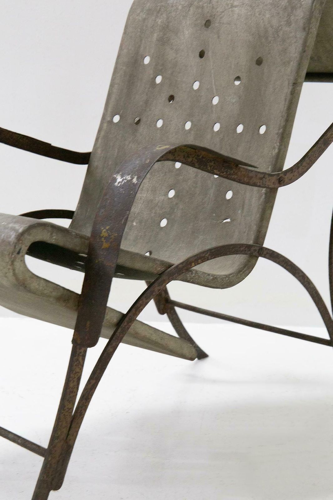 photo for sale Prototype Of An Aluminum Armchair By Gabriele Mucchi
