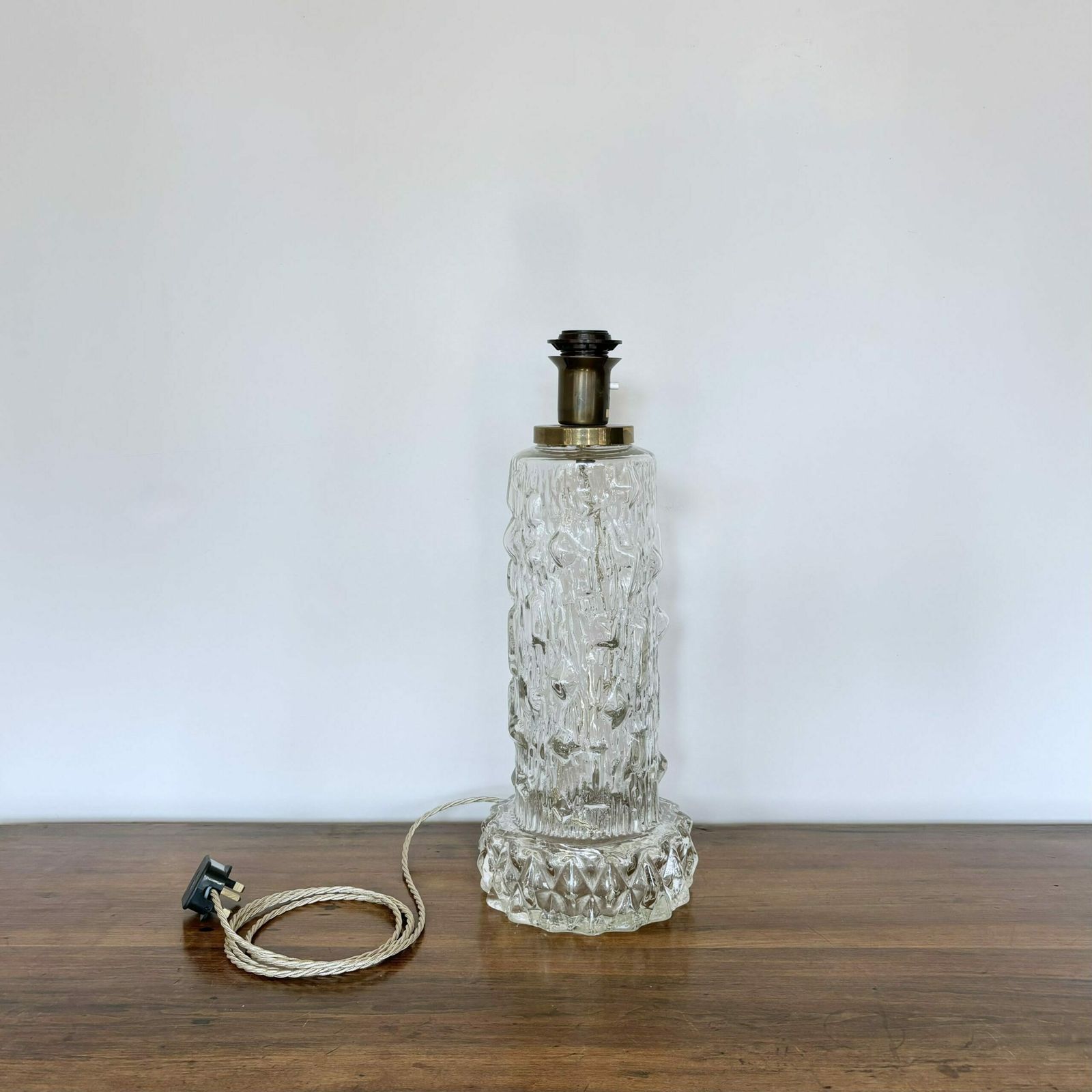 Mid Century Swedish Glass Table Lamp, Attributed To Henrik Blomqvist For Stilarmatur Tranås photo furniture