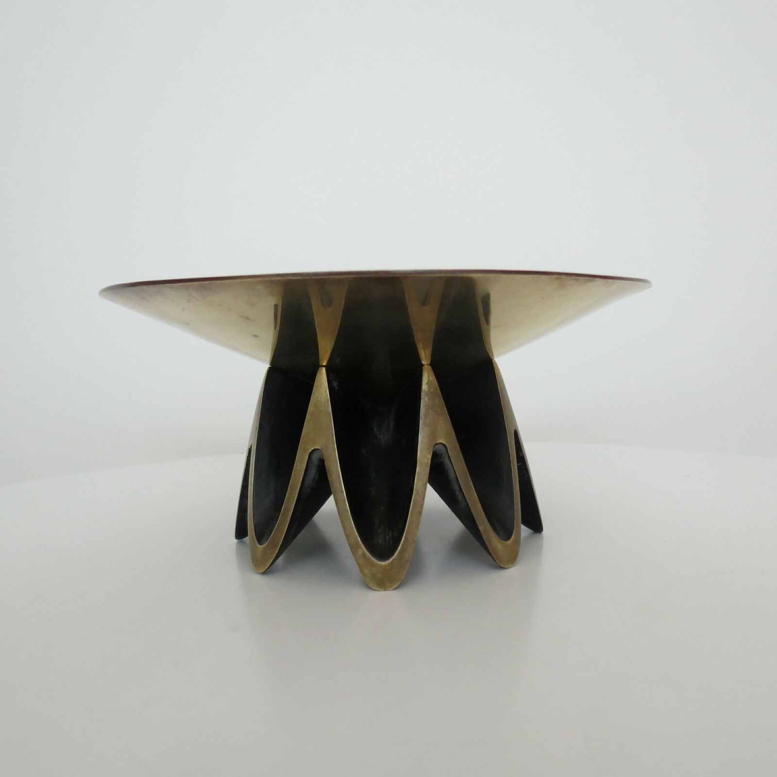 1960s Walter Bosse And Herta Baller Candle Holder Brass And Cast Vienna Austria photo vinterior