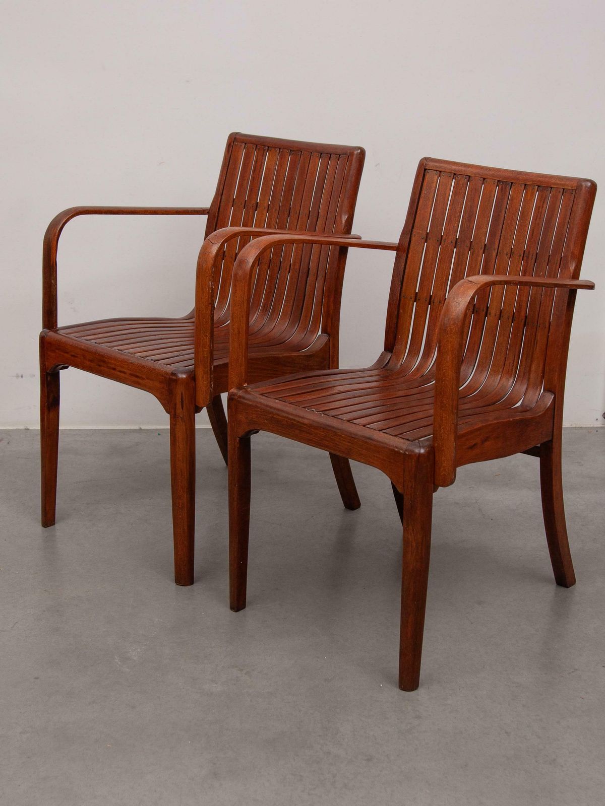 Slatted Arm Chair Art Nouveau Designed By Thonet photo vinterior