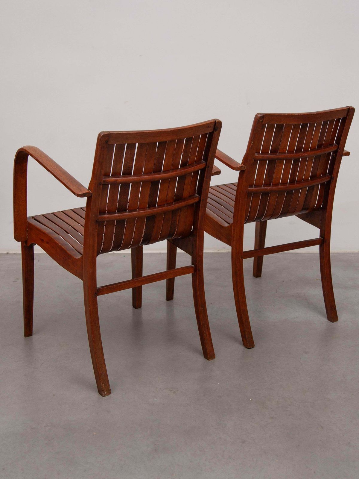 Slatted Arm Chair Art Nouveau Designed By Thonet photo vintage