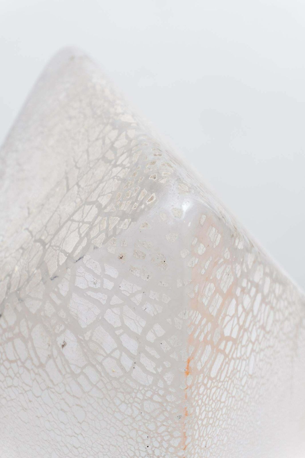 photo buy Alfredo Barbini Table Lamp Murano Hand Blown Glass In Scavo Geometric Design