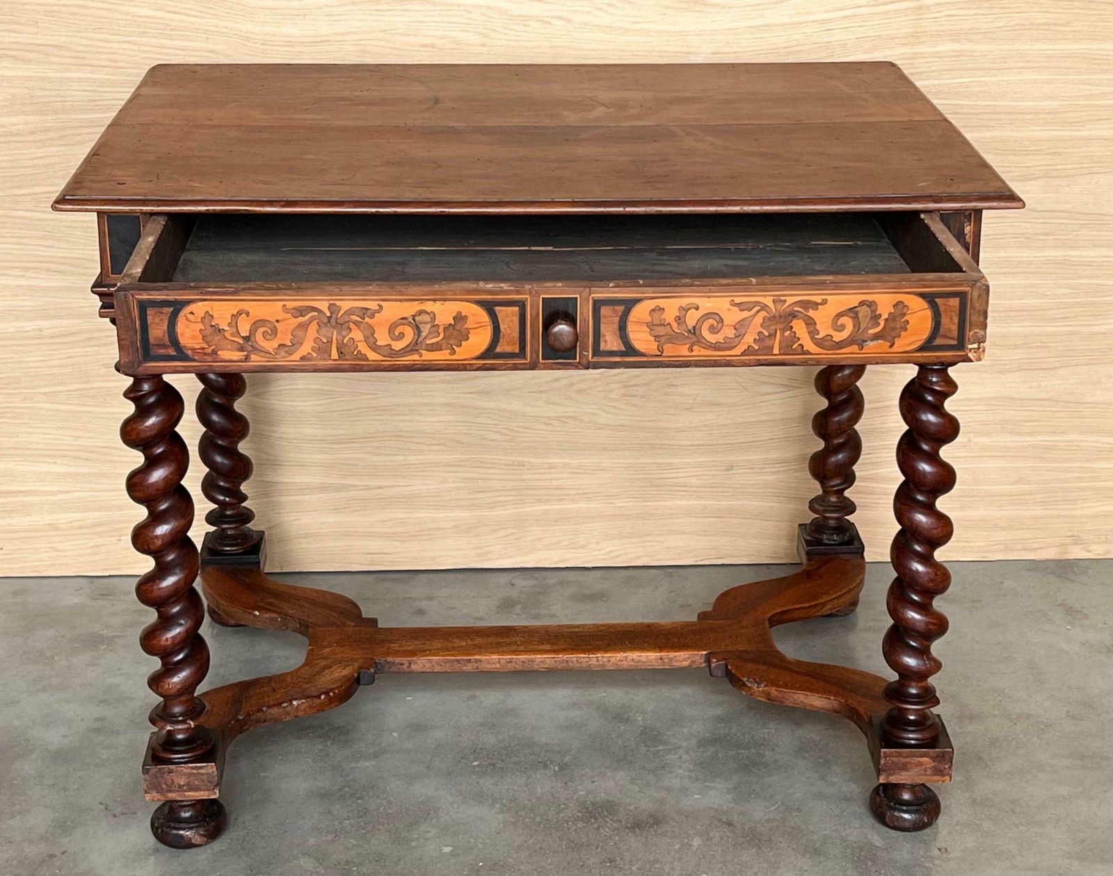English Charles II Olivewood Oyster Veneer Side Table, Circa 1780 photo vinterior