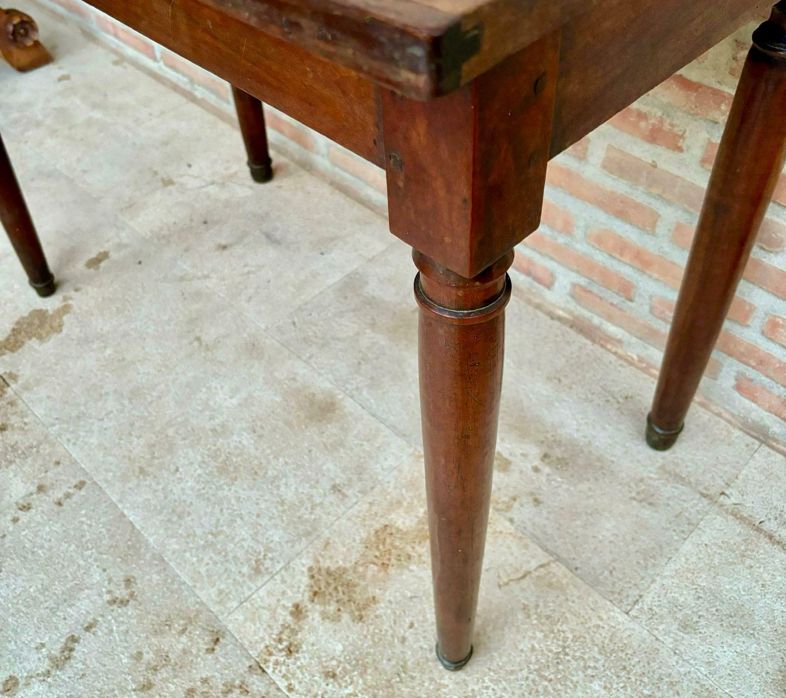 19th Century French Oak Worktable, 1890s photo vinterior