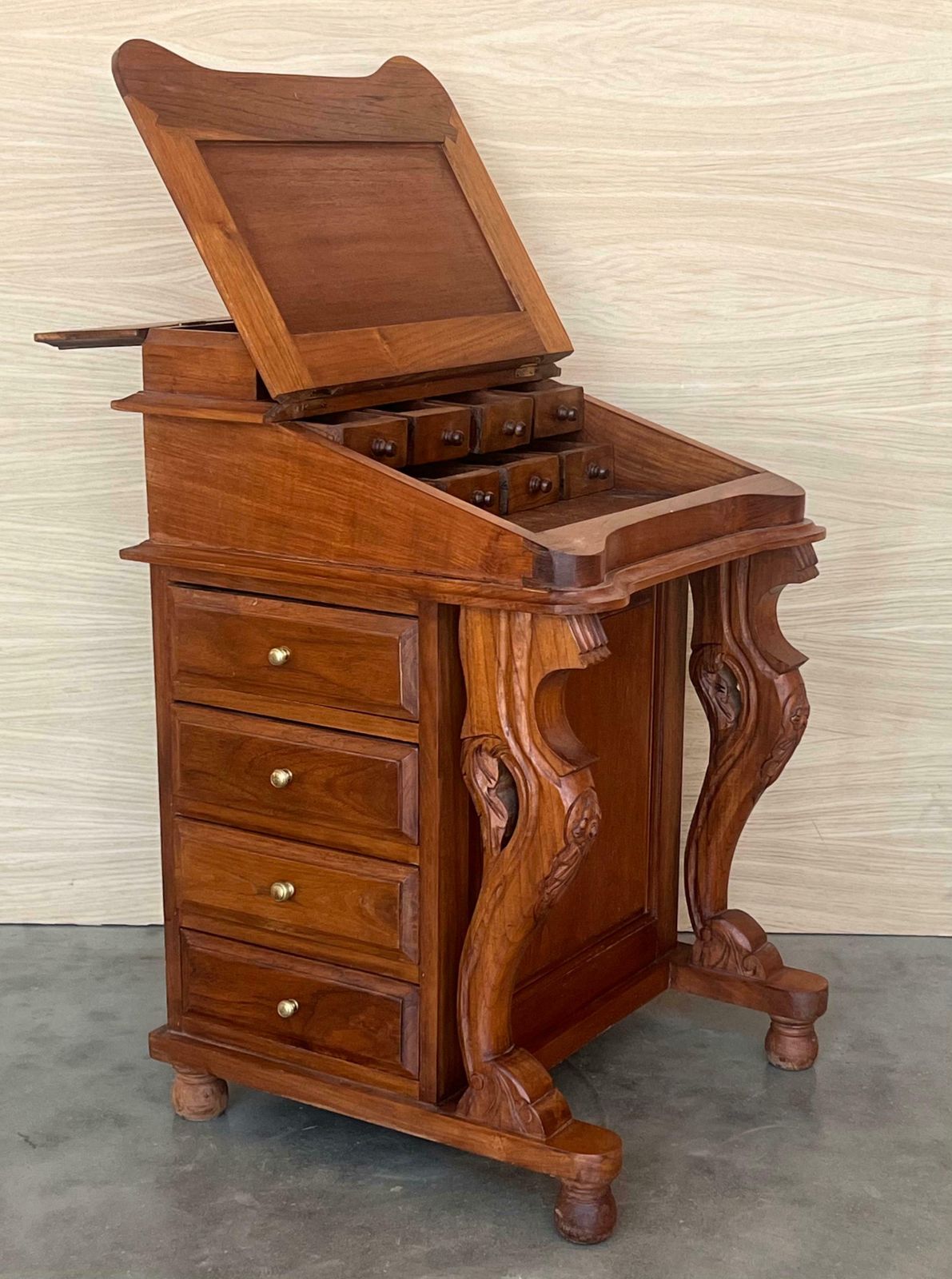 Petit bureau français, bonheur-du-jour, vers 1900 photo vintage