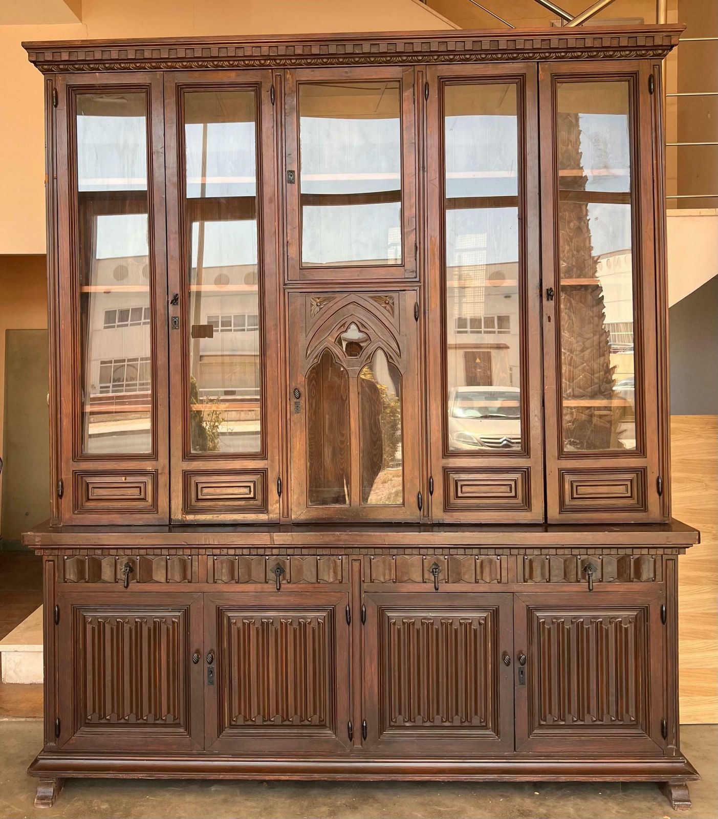 Grande bibliothèque d'époque Empire, France, XIXe siècle photo furniture