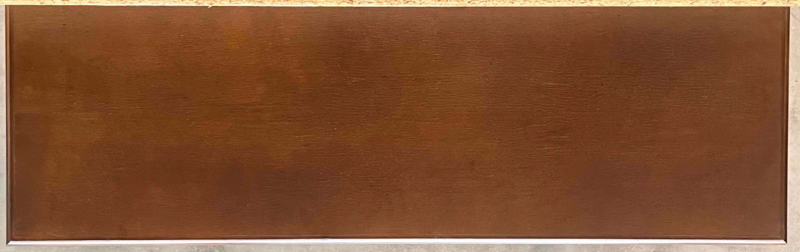 photo for sale Castilian Mid Century Console In Walnut With Two Front Drawers In Gold Leaf