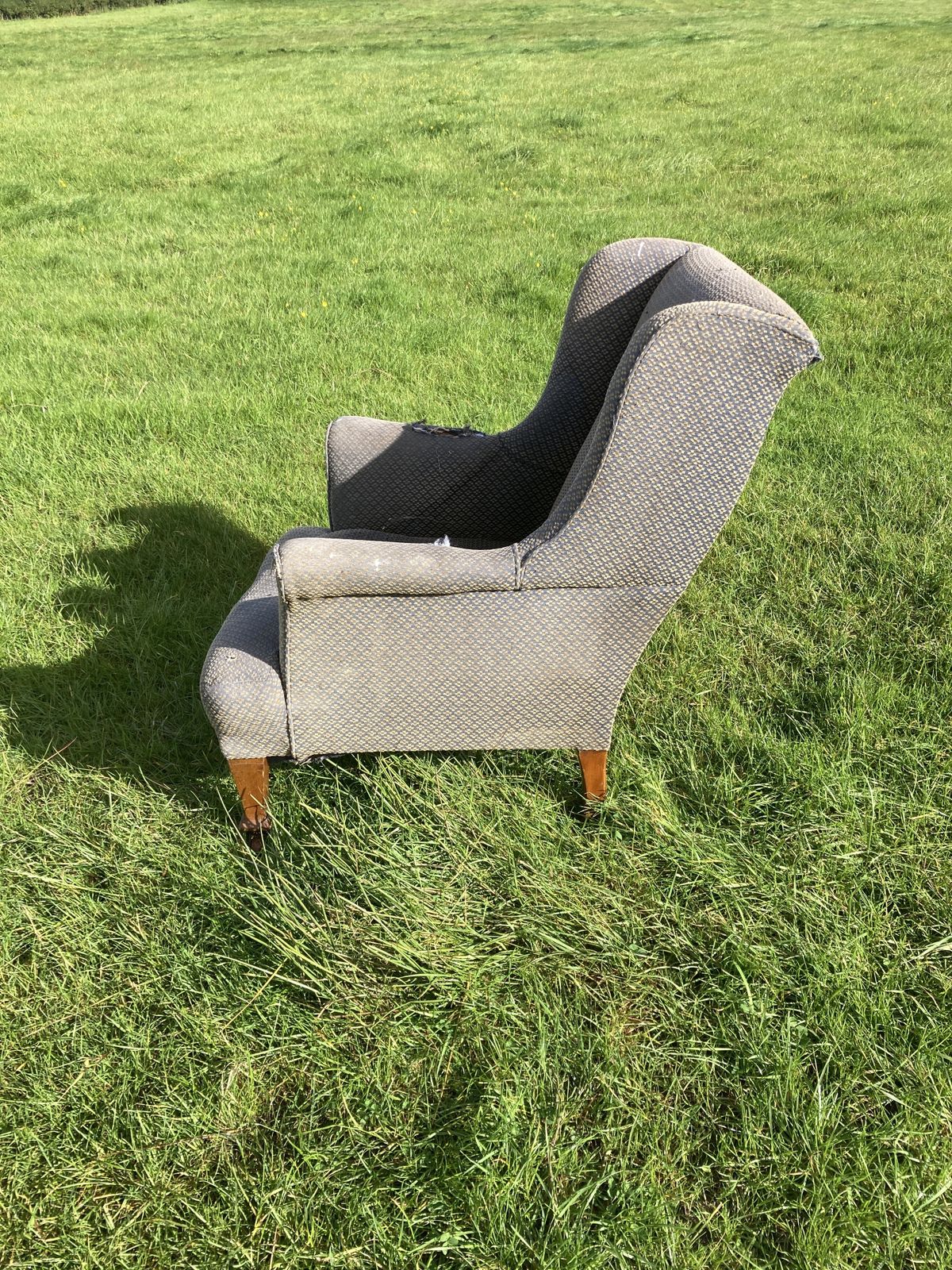 Re Upholstery Project, Oak Frame Edwardian Lounge Chair