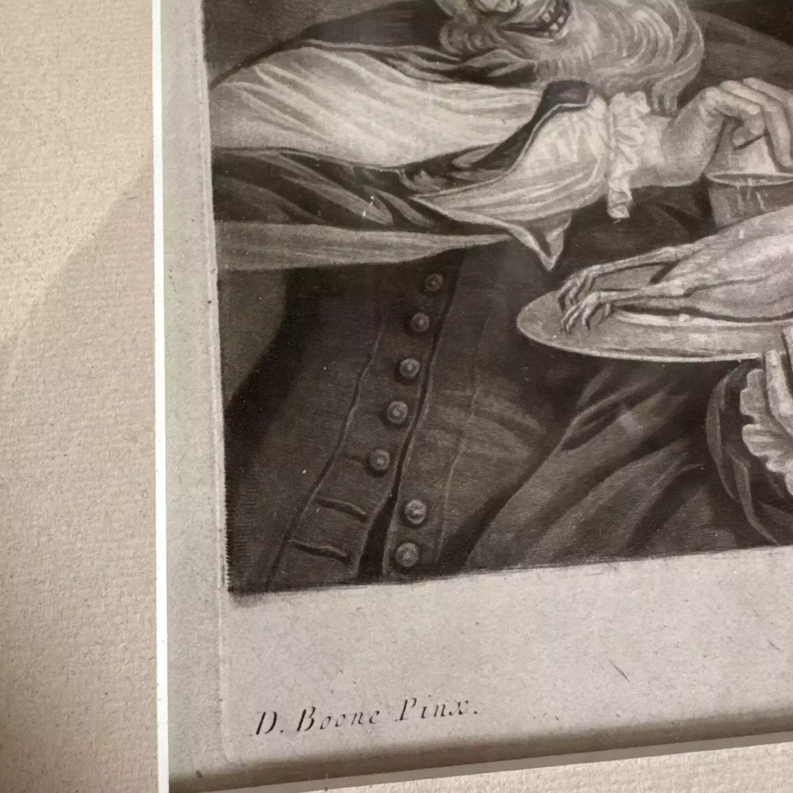 Rare D Boone Mezzotint Print Antique photo for sale
