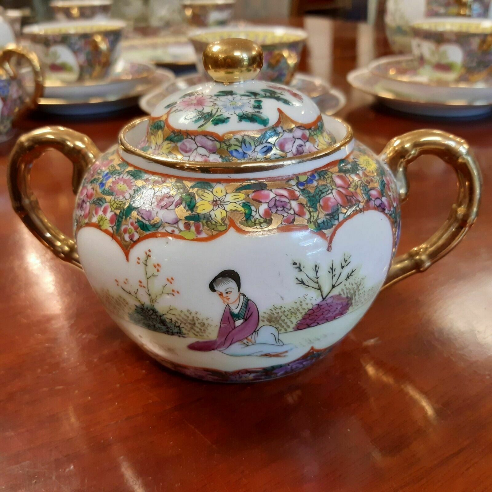 Home Decor Early 20th Century Chinese Nianqian Zhilong 23 Piece Tea Set photo