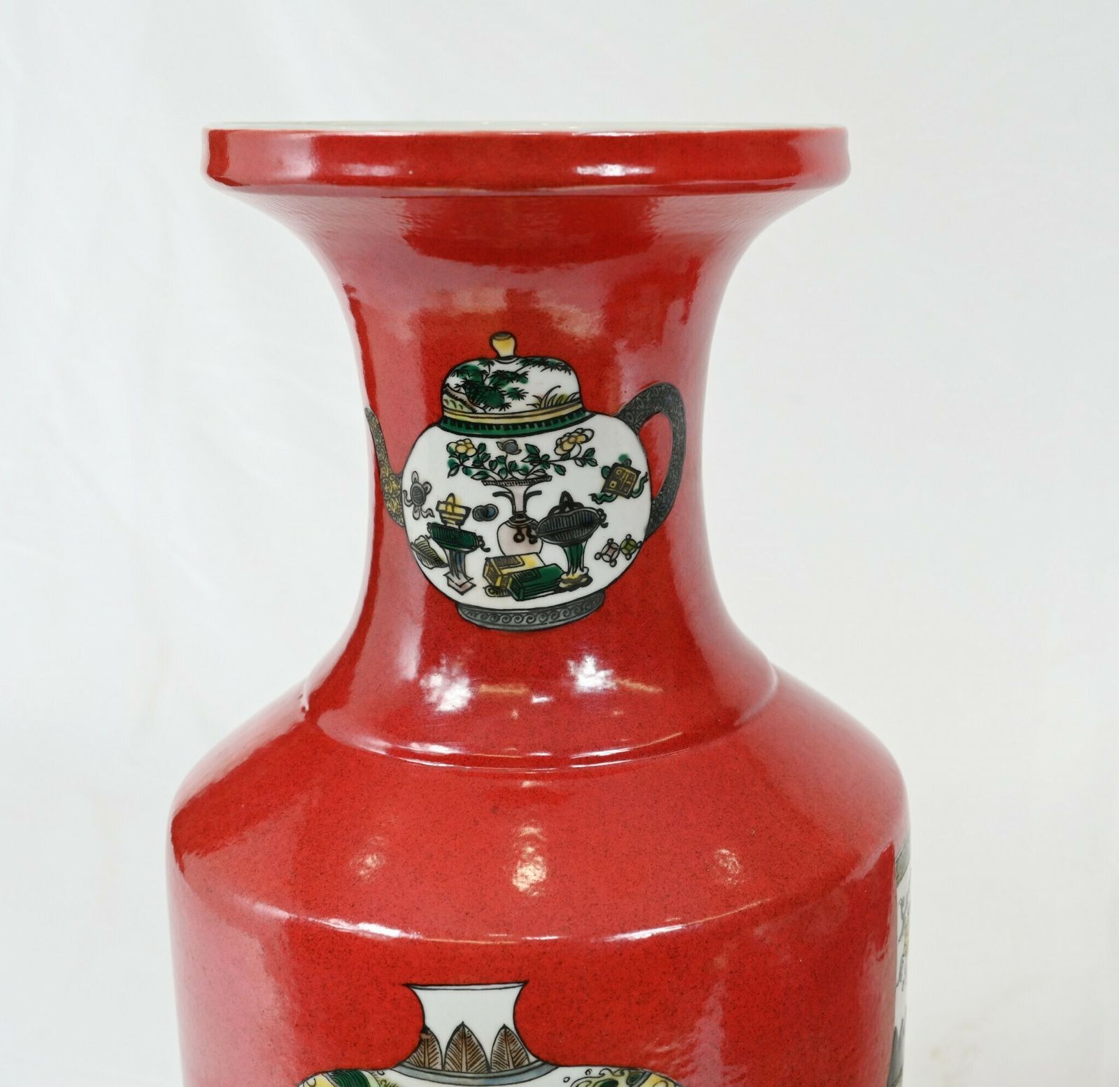 Pair Chinese Qing Porcelain Urns Vases Ceramic China photo buy