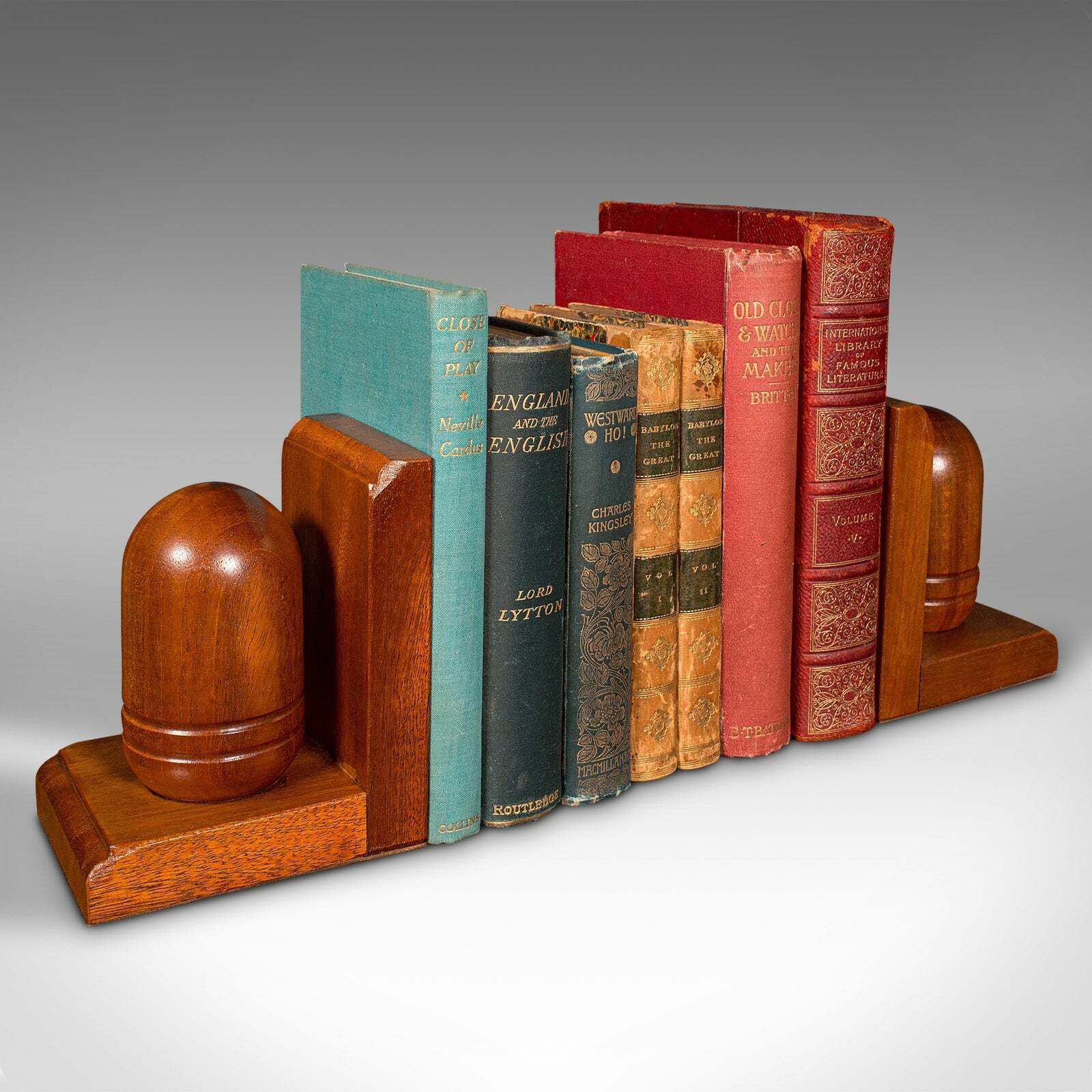 Pair Of Vintage Acorn Bookends, English, Decorative Book Rest, Mid Century, 1960 photo vintage