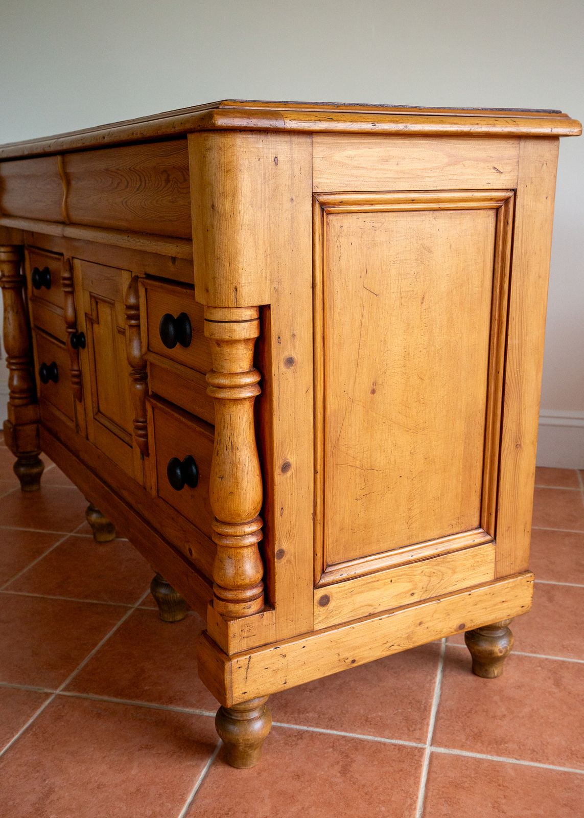 Antique Lancashire Dresser Base Pine 1850 Blonde Buffet Sideboard Commode English Country House Farmhouse 19th Century V.Ictorian photo 3950.0