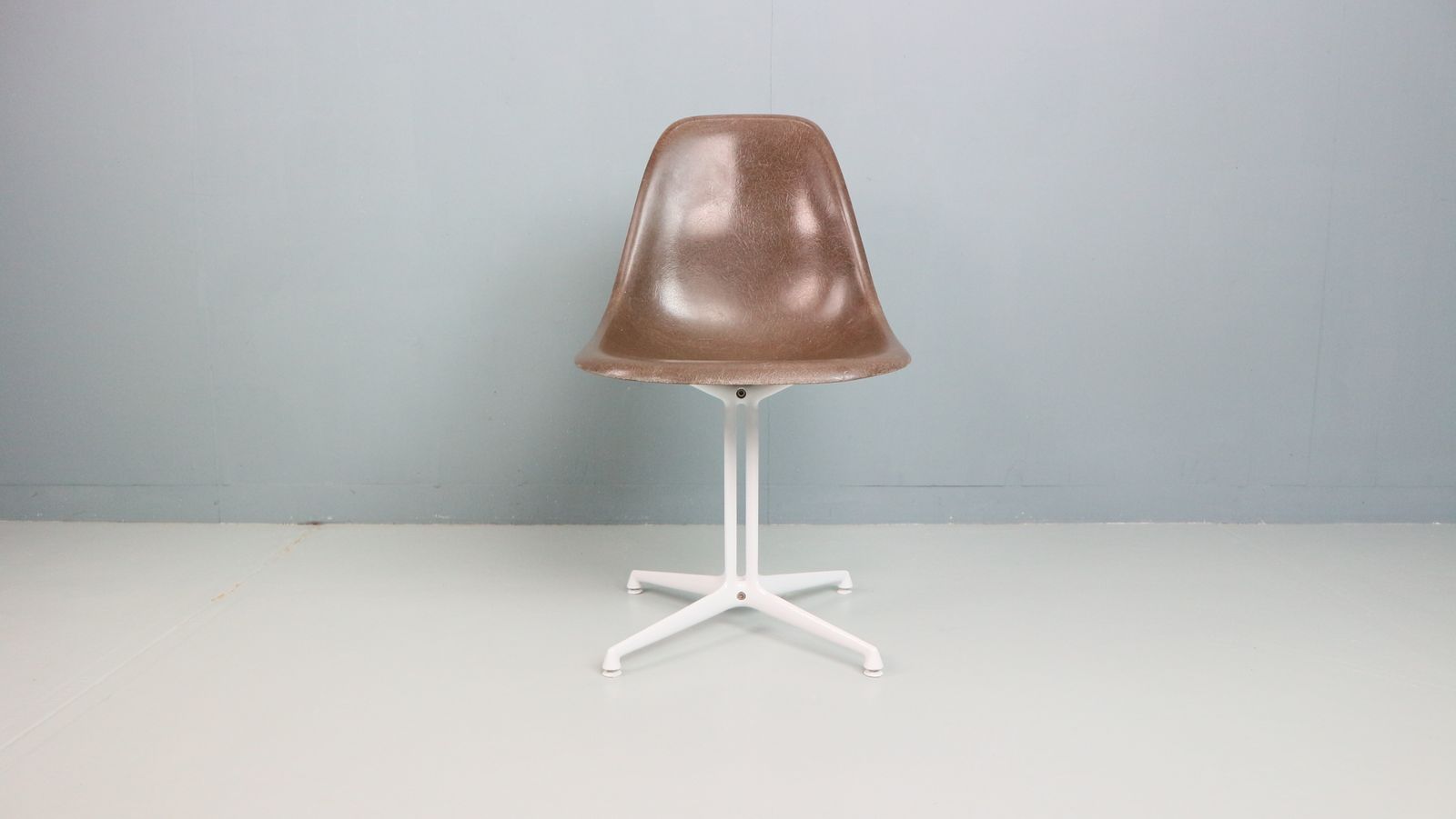 Charles & Ray Eames "La Fonda" Brown Fiberglass Chairs For Herman Miller photo for sale