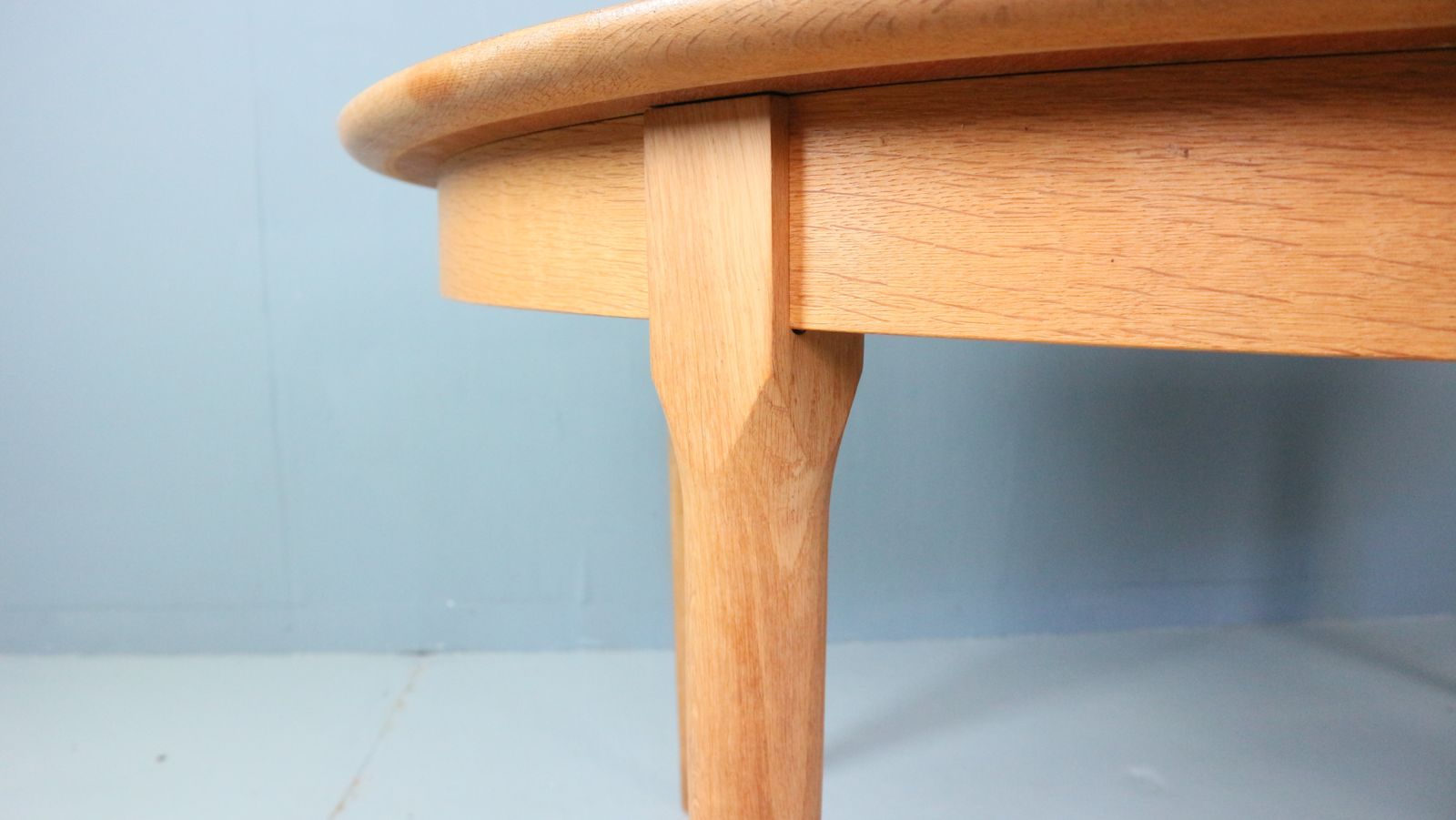 Furniture Danish Oak Round Extendable Dining Table By Rosengaarden 1960 Denmark photo