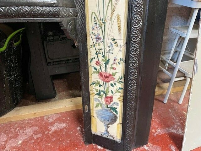 Tiled Cast Iron Fireplace Surround photo for sale
