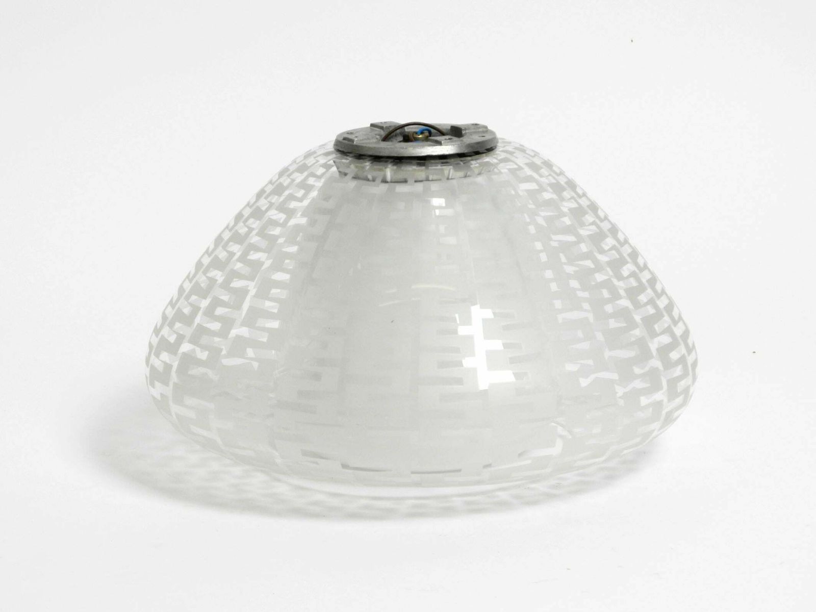 Mid Century Double Glass Ceiling Lamp By Wilhelm Wagenfeld For Peill & Putzler photo vinterior