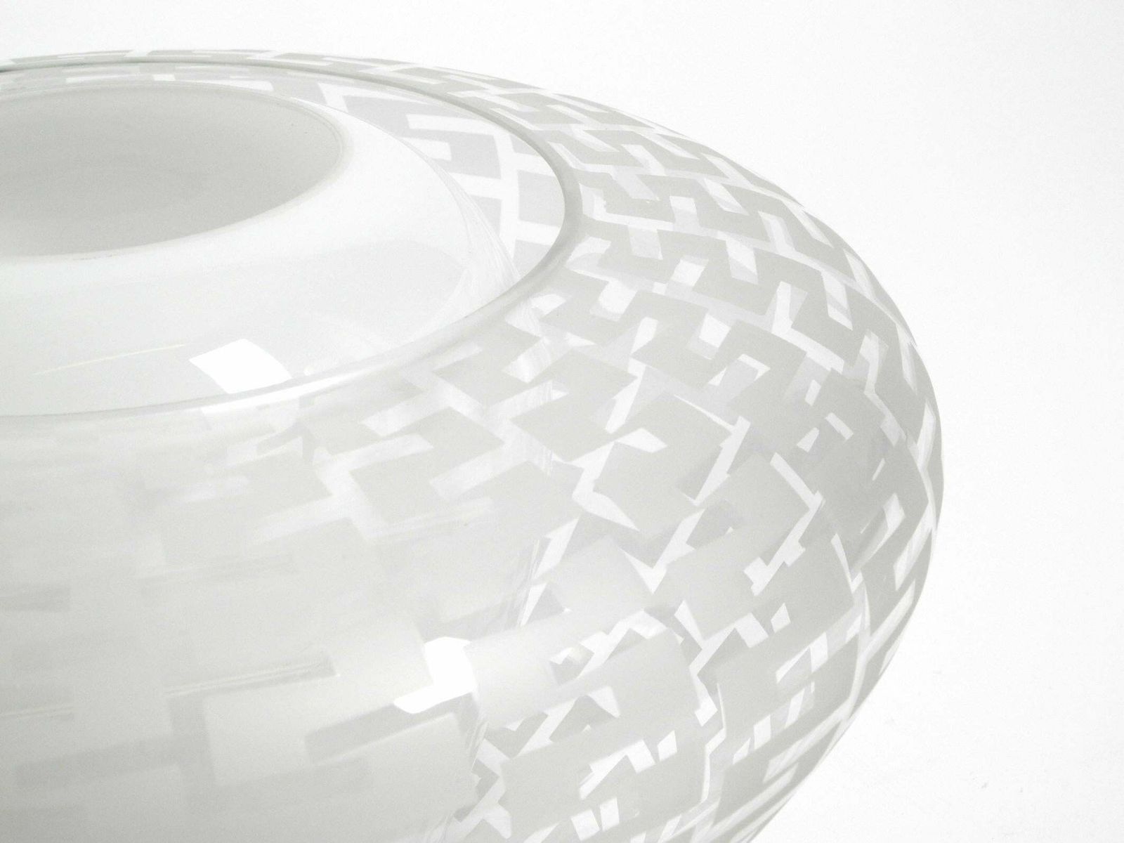 Mid Century Double Glass Ceiling Lamp By Wilhelm Wagenfeld For Peill & Putzler photo vintage