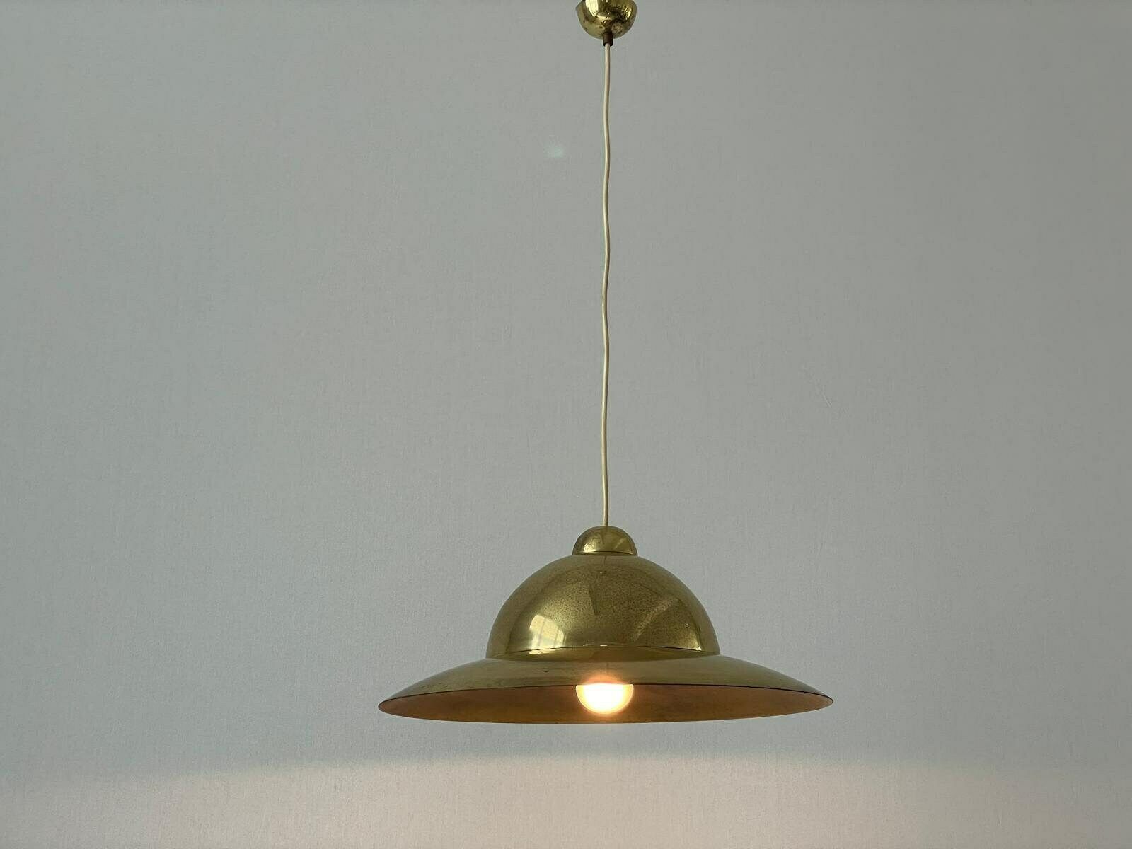 Mid Century Modern Italian Heavy Brass Pendant Lamp, 1960s, Italy photo 2721.0