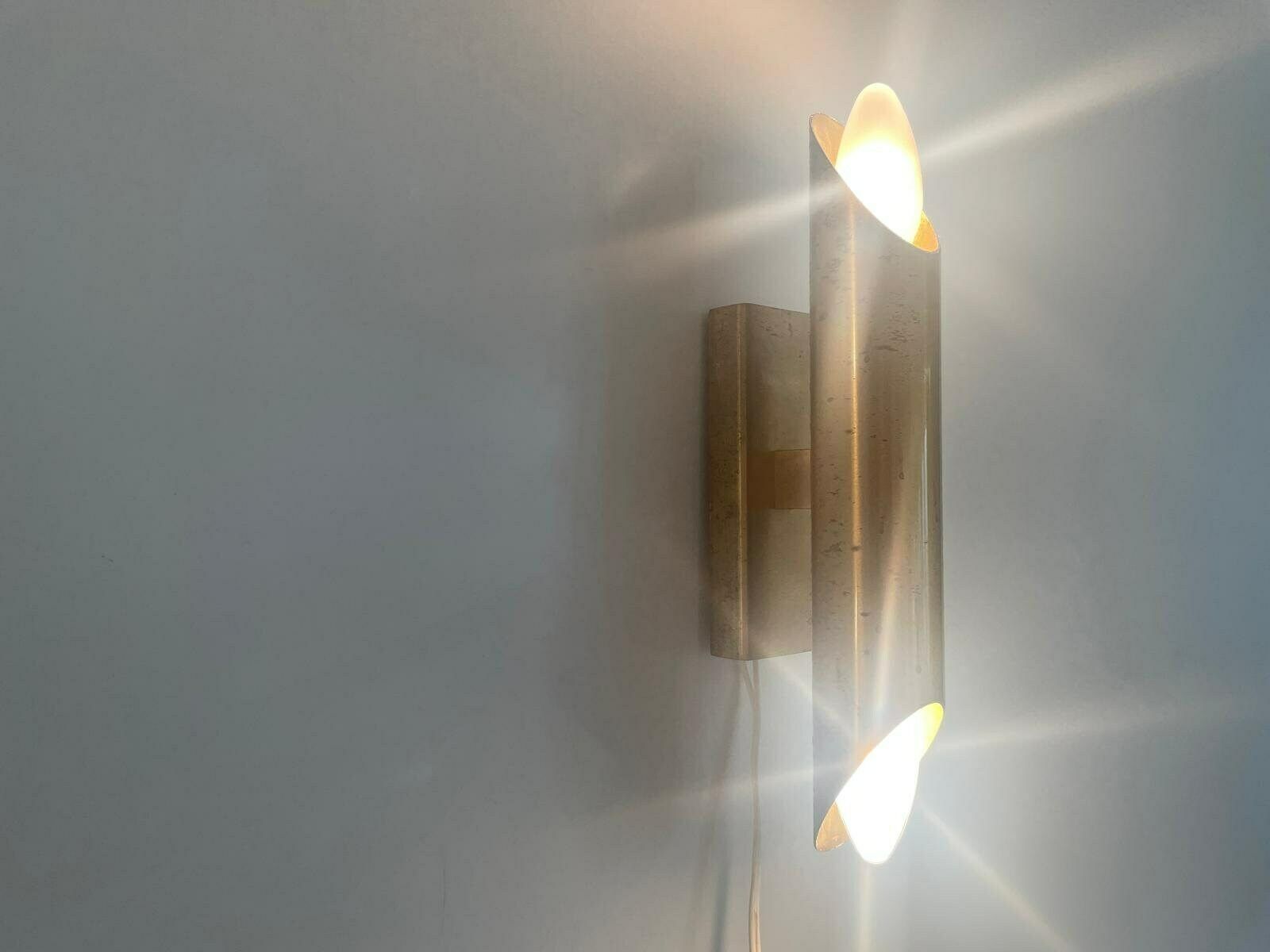 Mid Century Modern Italian Design Brass Pair Of Sconces With Patinas, 1960s, Italy photo buy