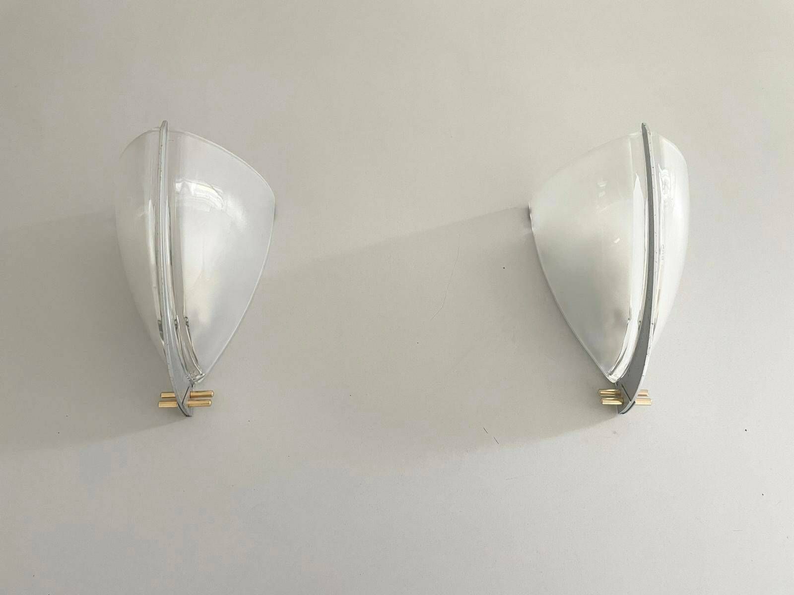 Murano Glass Pair Of Sconces By Ernesto Gismondi For Artemide Veart, 1990s, Italy photo for sale