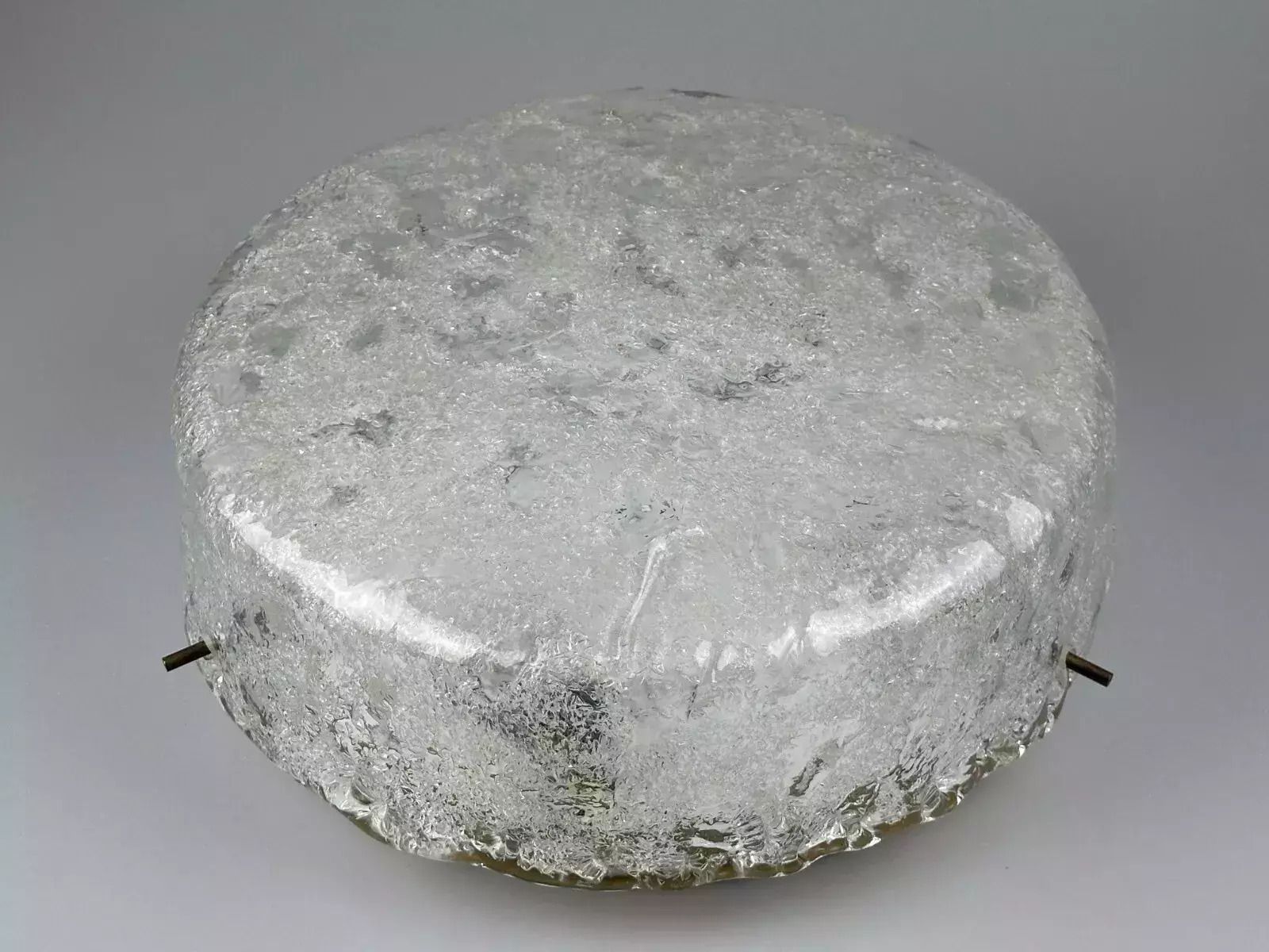 photo furniture 60er 70er Jahre Deckenlampe Plafoniere Flush Mount Ice Glas Hillebrand Germany