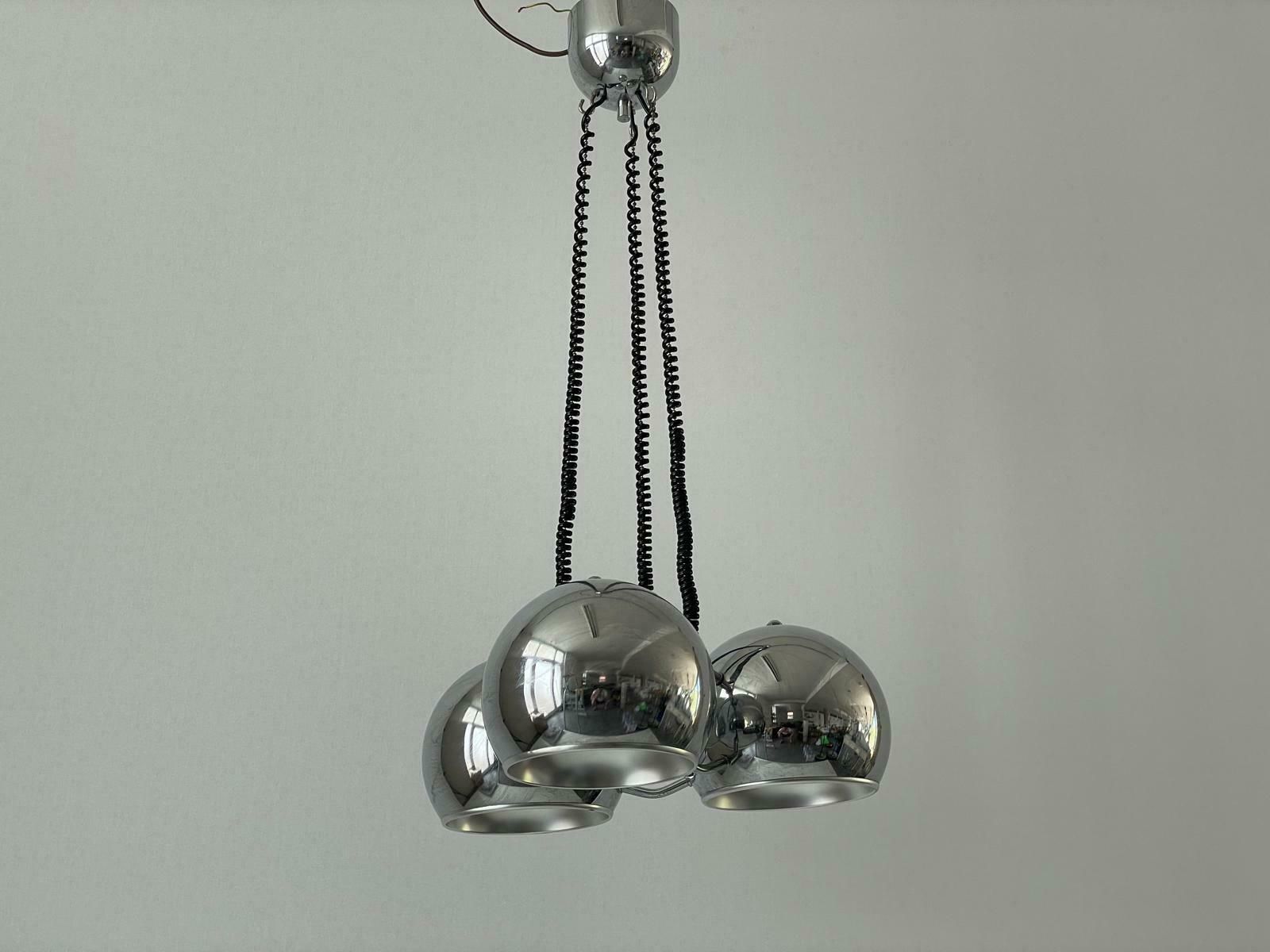 Space Age 3 Head Ceiling Lamp By Reggiani, 1970s, Italy photo for sale