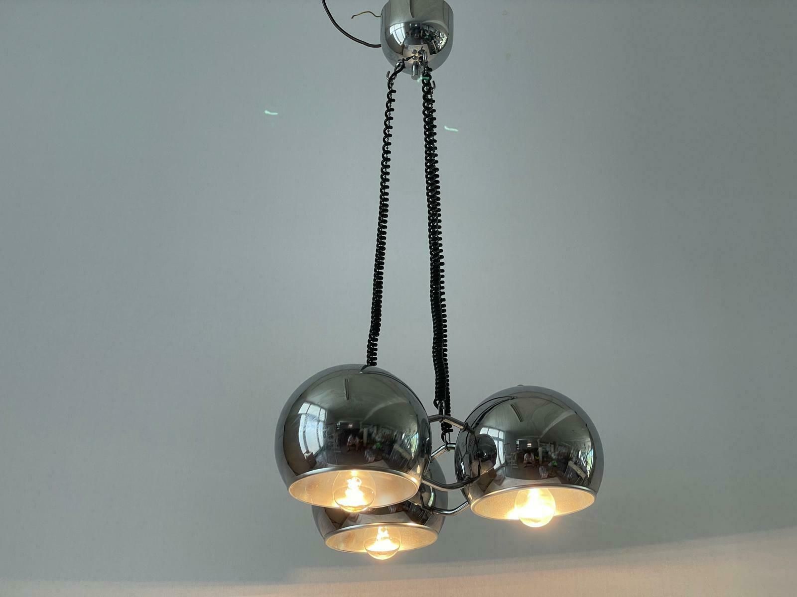 Space Age 3 Head Ceiling Lamp By Reggiani, 1970s, Italy photo Lighting