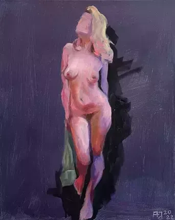 Jung Axel, Nude Painting, Oil On Canvas, 21st Century photo for sale