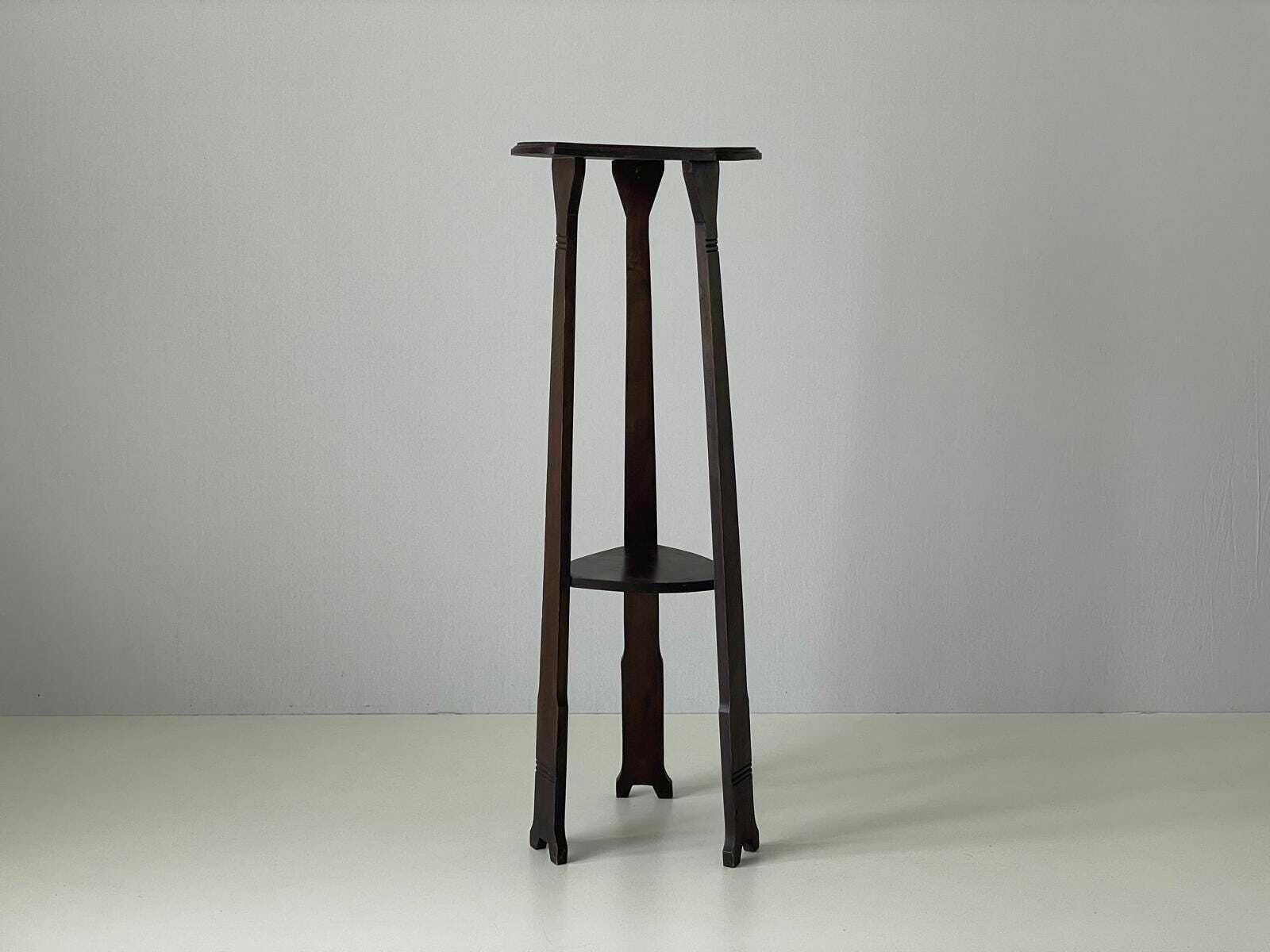 Triangle Top Wood Flower Or Sculpture Stand, 1960s, Germany photo Home Decor