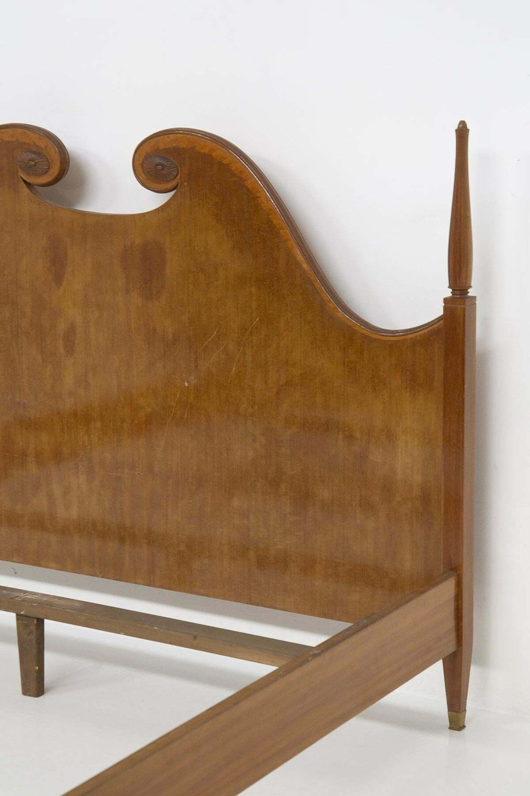 Paolo Buffa Attributed To Fine Double Bed Frame In Wood photo furniture