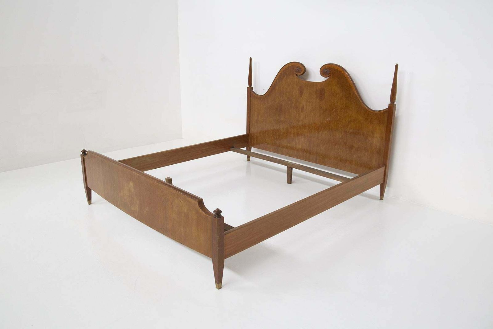 Paolo Buffa Attributed To Fine Double Bed Frame In Wood photo 6683.0