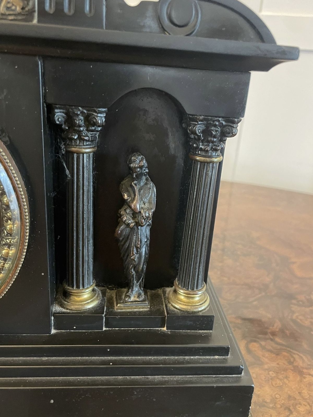 Superb Quality Antique 19th Century Marble Mantle Clock photo for sale