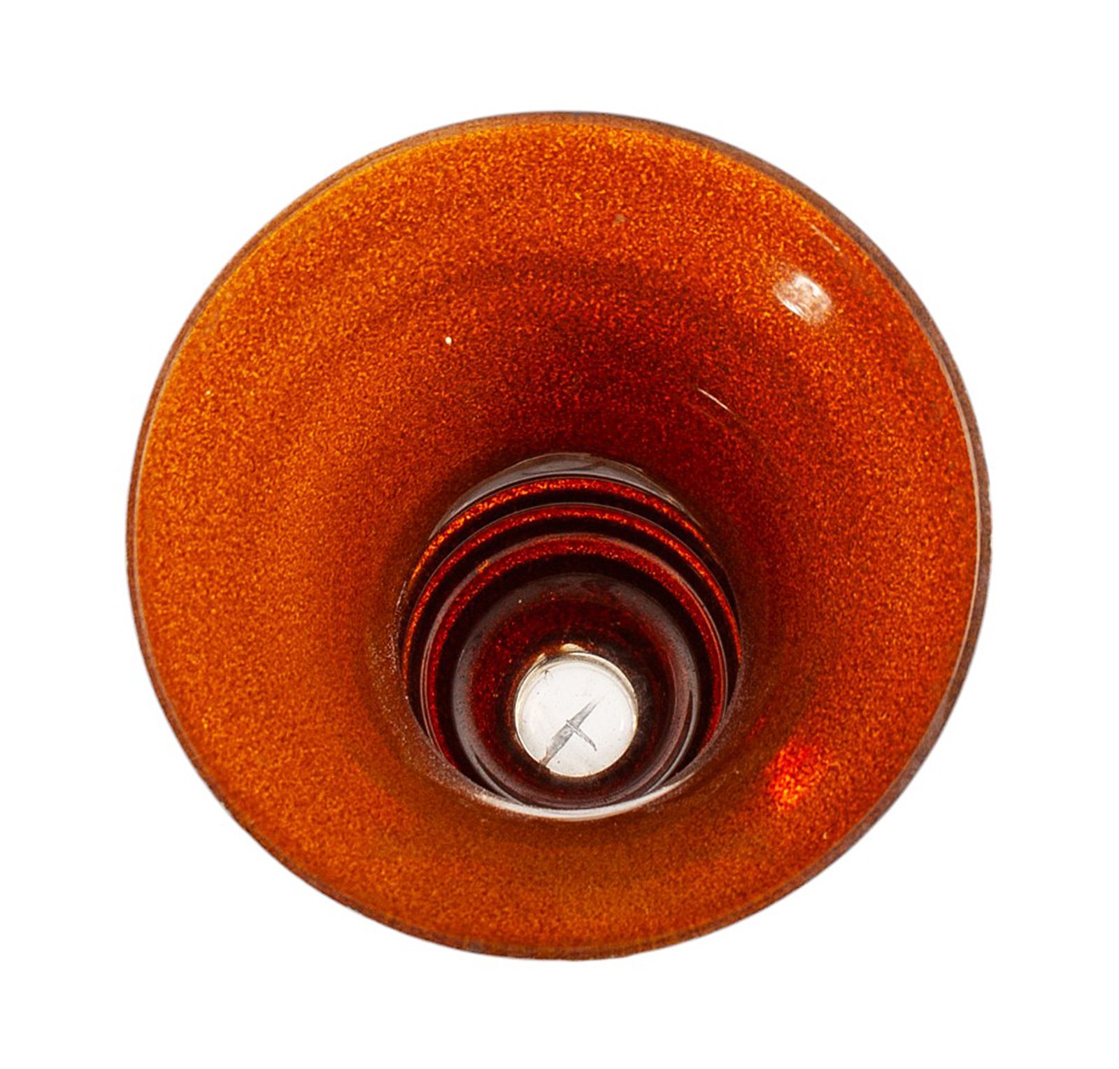 Mid 20th Century Modern Barbini Like Enameled Murano Glass Trumpet Vase, Italy photo for sale